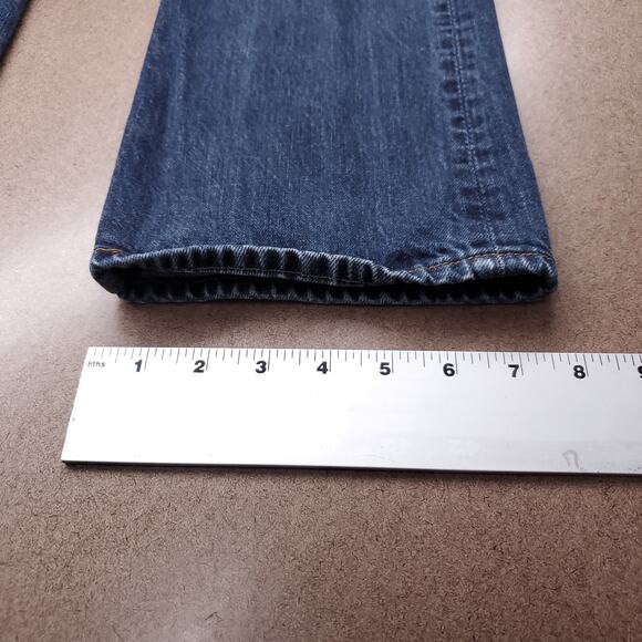 Gap 1969 Standard Jeans Mens 28x30 Blue Dark Wash Straight Leg Preppy Classic - Picture 8 of 11